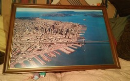 VTG San Francisco Bay Area Aerial City Waterfront Photograh Poster? 35x25 Golden - £138.68 GBP