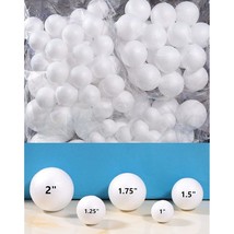 124 Pack Craft Foam Balls - 5 Sizes - Bulk Foam Craft Balls - Polystyrene Foam B - £25.57 GBP