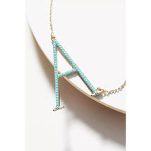 New Anthropologie BETH WARD Pave Monogram Necklace &quot;E&quot; $48 l - £19.86 GBP