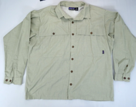 Vintage Patagonia Mens Shirt XL Long Sleeve Fishing Vented Back Plaid Green 2000 - £18.94 GBP