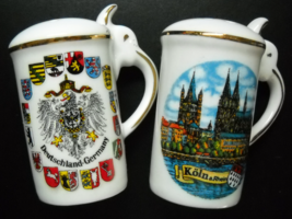 Koln Germany Deutschland Salt and Pepper Shakers Porcelain Stein Shaped ... - £8.60 GBP