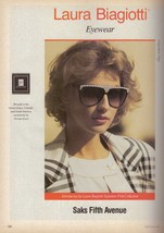 1986 Laura Biagiotti Arthur Elgort Sexy Sunglasses Vintage Fashion Print Ad 80s - £4.51 GBP