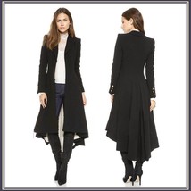 Late Medieval Victorian Gothic Lined Dovetail Buttons at Cuff Long Coat Jacket image 1
