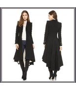Late Medieval Victorian Gothic Lined Dovetail Buttons at Cuff Long Coat ... - £127.45 GBP