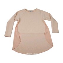 Cecico Womens Pullover Sweater Peach Long Sleeve Large Flowy Back Long Tail - $433.27 MXN