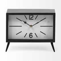 Rectangular Black Metal Desk Table Clock - $222.85