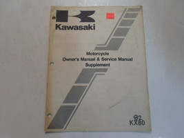 1982 Kawasaki KX80 Motorcycle Owners Manual &amp; Service manual Supplement ... - $7.94