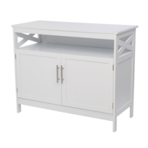 FCH Double Door Side Cabinet With Partition White - £223.13 GBP