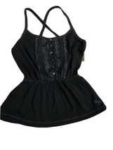 Abercrombie Kids Girls Cami Tank Top Sleeveless Shirt Small S BLUE LACE BNWTS - £11.64 GBP