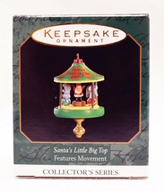 VINTAGE 2002 Hallmark Keepsake Santa&#39;s Little Big Top Christmas Ornament  - £14.23 GBP