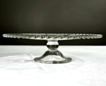 Imperial CANDLEWICK CRYSTAL *10&quot; RIBBED LOW CAKE STAND Beaded Edge Clear... - $40.00