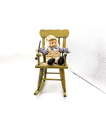 Grandpa Holding Pipe in Oversize Rocking Chair Whimsical Farmhouse Style... - $406.11 MXN