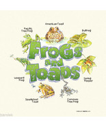 YOUTH T-shirt Frogs and Toads S M L Cotton Natural Nature NWT New - $19.33 CAD