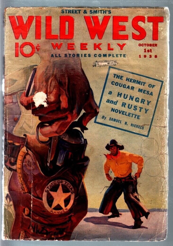 Primary image for WILD WEST WEEKLY 10/1/1938-WESTERN PULP-HUNGRY & RUSTY VG
