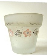 Candle Holder Flower Pot  Frosted Glass - £4.77 GBP