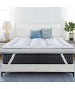 Mattress Topper 3 Inch Cooling Pillow Top Matress Pad Plush Quilted Pain Relief - $109.07 - $127.21