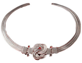 Smithsonian Handmade Auspicious Knot Necklace Silver / Brass (JT2) - £19.66 GBP