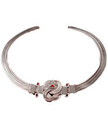 Smithsonian Handmade Auspicious Knot Necklace Silver / Brass (JT2) - £19.97 GBP