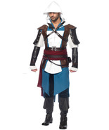 MEN&#39;S ASSASSIN&#39;S CREED EDWARD 9PC ADULT COSTUME COSPLAY VIDEO GAME ASSAS... - £209.10 GBP