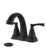 Matte Black 2-Handle Bathroom Faucet w/ Pop-Up Drain - $145.00 CAD