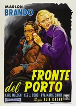 ON THE WATERFRONT MOVIE POSTER 27x40 Italian MARLON BRANDO Eva Marie Sai... - $34.99
