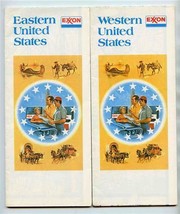 EXXON Oil Company Maps of Eastern and Western United States 1975 - £14.80 GBP
