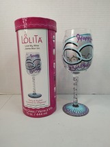 Lolita Love My Wine Glass &quot;Sixty and Stylish&quot; Hand Painted Recipe 15 Oz in Box - £12.10 GBP