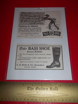 Home Treasure Paper Decor 1913 Maine Outdoor Sportsman Ad Guide Bass Shoe Boot - £7.56 GBP