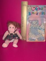 Ty Beanies Kid Girl Doll Set Toy Ginger Cloth Baby 1999 Plus Summer Fun Clothes - £14.85 GBP