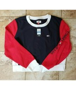 NWT Tommy Hilfiger Tommy Jeans Crop Top Sweatshirt Size XL Retail $59 #T... - £27.84 GBP