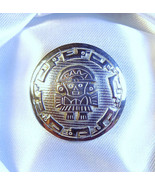 Vintage Peruvian Inlaid Sterling Silver Inca God Pendant Brooch - £39.16 GBP