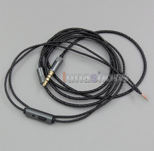 Earphone Repair Custom DIY Cable For Black Soft + Metal Housing Remote - £7.98 GBP