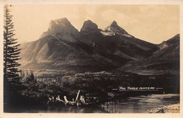 The Three Sisters~Banff Alberta Canada~Gowen &amp; Sutton Real Photo Postcard - £5.14 GBP