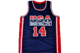 Charles Barkley #14 Team USA Basketball Jersey Navy Blue Any Size image 4