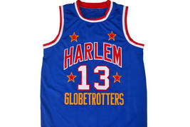Wilt Chamberlain Custom Harlem Globetrotters Basketball Jersey Blue Any Size image 4