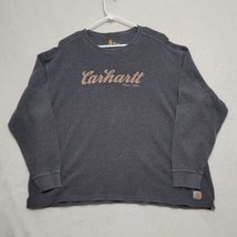 Carhartt Mens Shirt Sz 3XL Gray Thermal Knit Carbon Heather Logo 100569 026 - £28.67 GBP