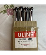 ULINE #H2506 Packing Table Leg Height Extenders Stainless Steel Adjustable - $19.03 CAD