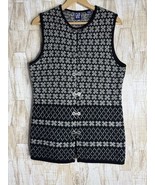 Vintage GAP Sweater Vest Cardigan Womens Size M Preppy Wool Holiday Togg... - $40.83 CAD