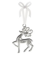 To Mom With Love Silver Reindeer Zinc Epoxy Glass Christmas Ornament - £7.80 GBP