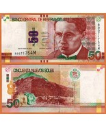 PERU 2012 UNC 50 Peruvian Nuevos Soles Banknote Money Bill P- 189 - £25.46 GBP