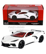 2020 Chevrolet Corvette C8 1/24 Scale Diecast Model by Motormax - WHITE ... - $34.64