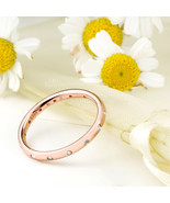 Womens 0.15 tctw CZ Wedding Fashion Bridal RING Rose Gold Plated Over Si... - £25.95 GBP