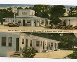 Bel-Air Motel Linen Postcard Gentilly Highway New Orleans Louisiana  - $11.88
