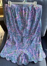 Nwt Lilly Pulitzer Jace Strapless Romper We Mermaid It Lilac Rose Size Xl Nwt - £68.60 GBP