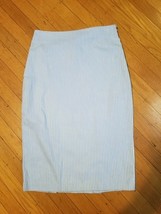Fluffer Clothing Skirt Baby Blue Gingham Double Vent Rockabilly Pinup US... - $78.00