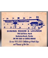 Vintage Trader Jack’s Brigantine Dining Room Lounge Menu Bradenton Beach... - €33,37 EUR