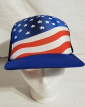 Patriotic USA American Flag Trucker Hat mesh snapback hat - £8.88 GBP