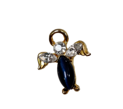 Vintage Rhinestone Angel Lapel Pin - £7.70 GBP