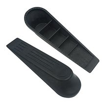 Bluemoona 10 PCS - 12CM Under Door Stop Black Stylish Rubber Flexible Fl... - $7.99