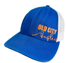 Old City Anglers St Augustine FL Baseball Hat Cap Mesh Blue Fishing - £27.96 GBP